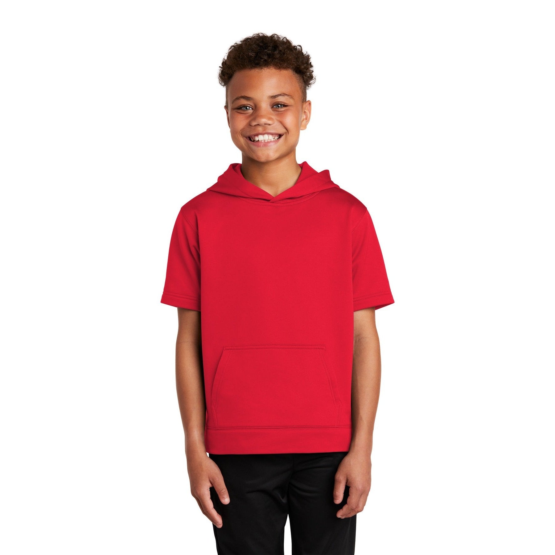 Sport-Tek-Sport-Tek ® Youth Sport-Wick ® Fleece Short Sleeve Hooded Pullover. YST251-MedTech-3